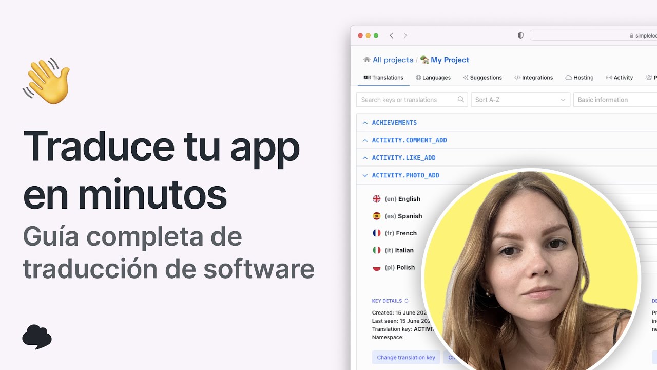 Cómo gestionar las traducciones de tu app con SimpleLocalize  | Tutorial Completo Paso a Paso
