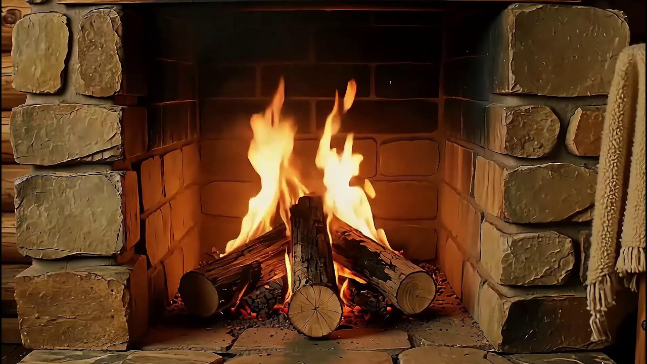 Peaceful Fireplace Atmosphere with Soft Crackling Fire Audio for Peaceful Nights