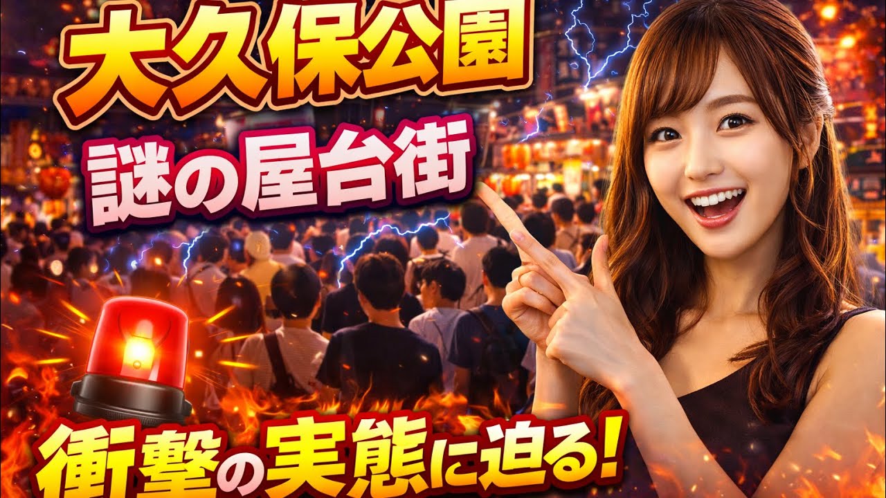 【東京、大久保公園】Street Girls, night walk in Ookubo-park, Shinjuku, Tokyo【夜の大久保公園周辺をお散歩】 2025年10月