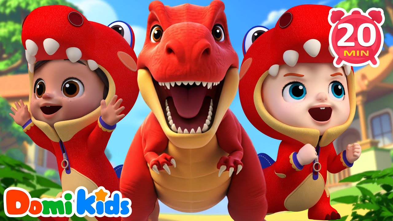 Roaring Dino Dance & Sing Fun🦖 | T-Rex Tunes for Kids | Animal Songs, Nursery Rhymes | Animal Party