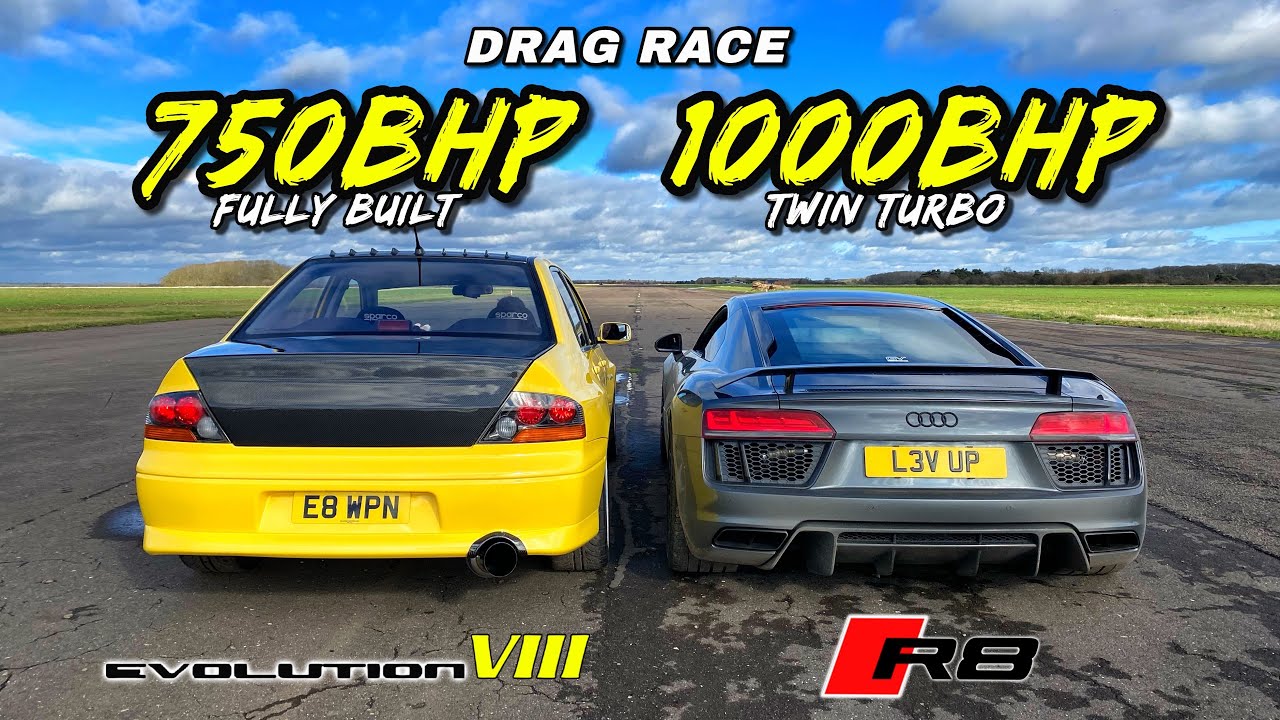 ЭТО УДИВИЛО ВСЕХ.. 1000 л.с. R8 против 750 л.с. EVO 8