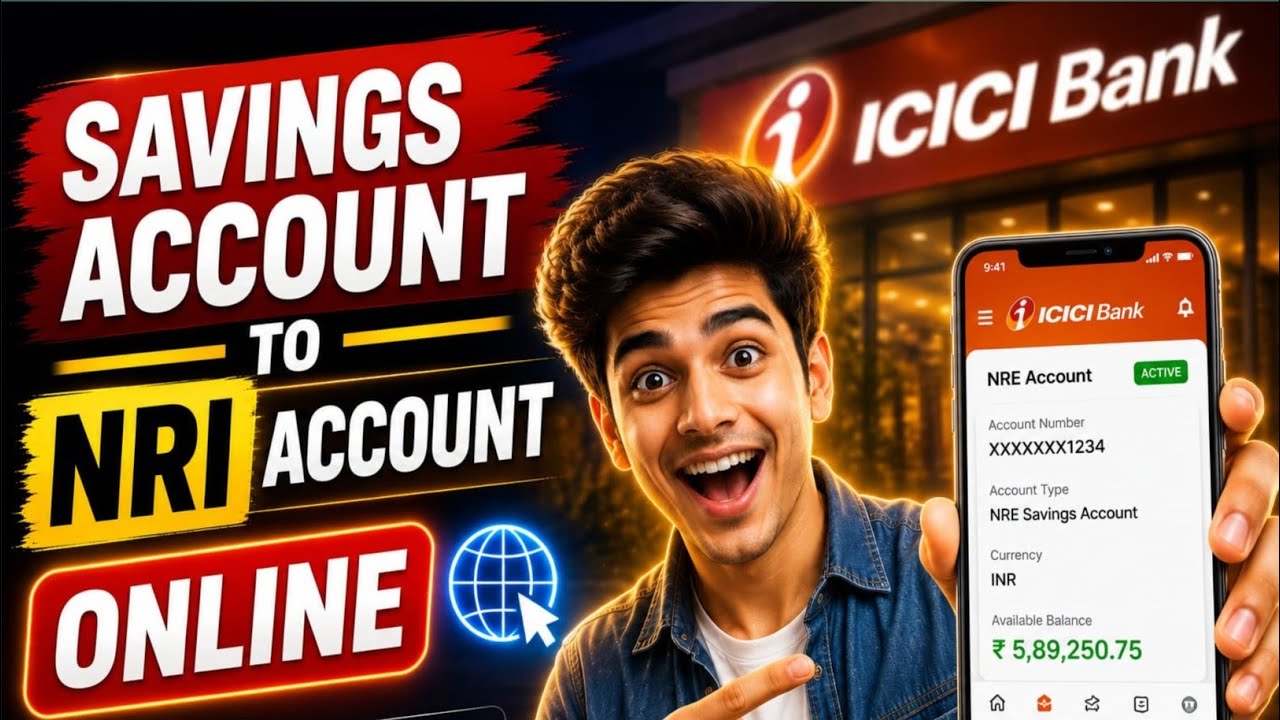Icici Bank Nri Account Opening Online | Icici Bank Saving Account Convert To NRO
