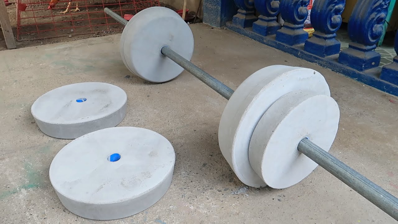 How to Make Homemade Cement Barbell