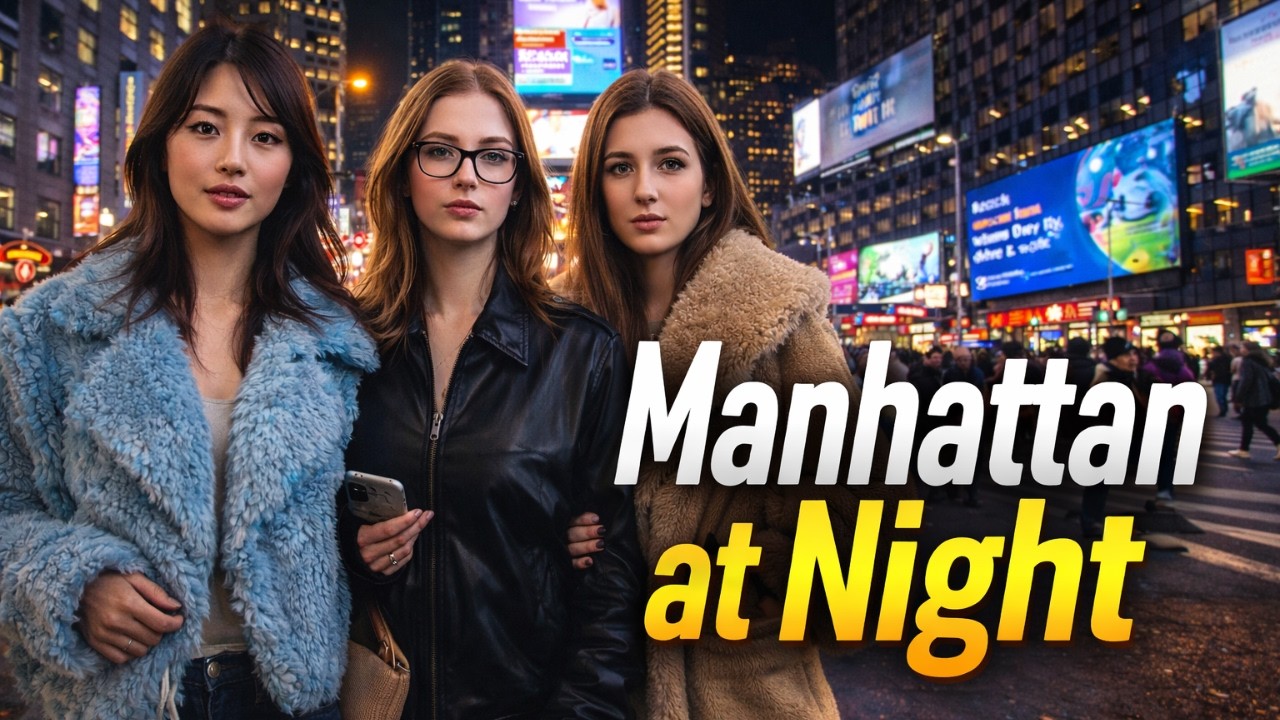 Columbus Circle to Times Square 🌃 8th Avenue Night Walk NYC 4K