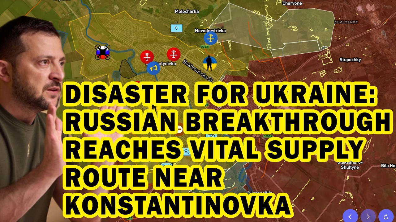 Disaster for Ukraine: Russian Breakthrough Reaches Vital Supply Route Near Konstantinovka