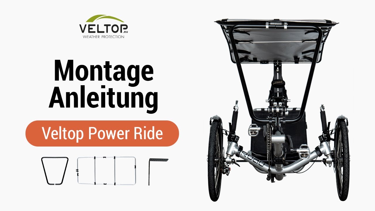 Montage eines Solarpanels auf einem Liegerad - Veltop Power Ride