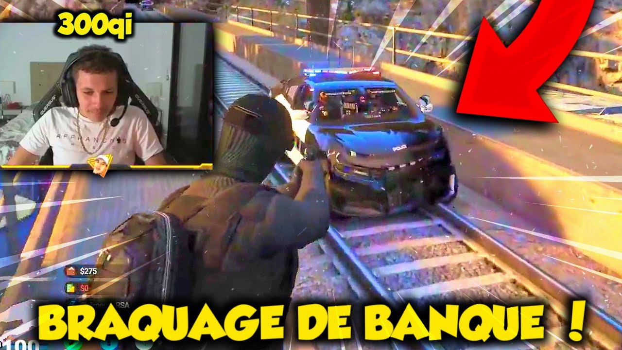 BRAQUAGE DE BANQUE WALID, BICHOU ET FRANKLIN (300qi) !! (best of gta rp)