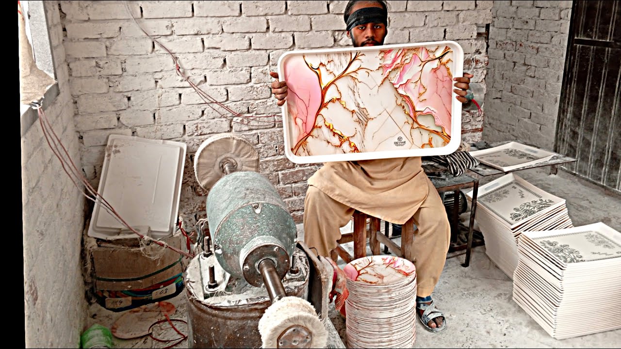Melamine Designing Tray Manufacturing Process | How It's Made Melamine Crockery