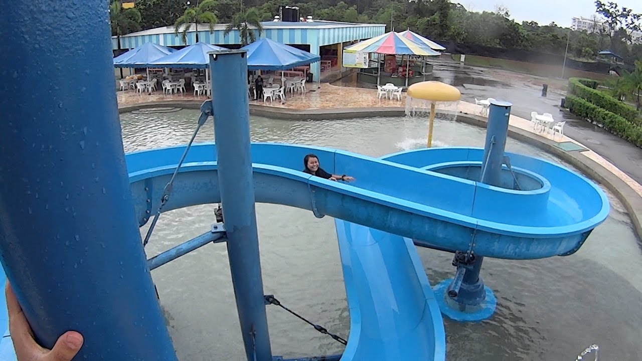 Adventure Island's Blue Water Slide at Melaka Wonderland