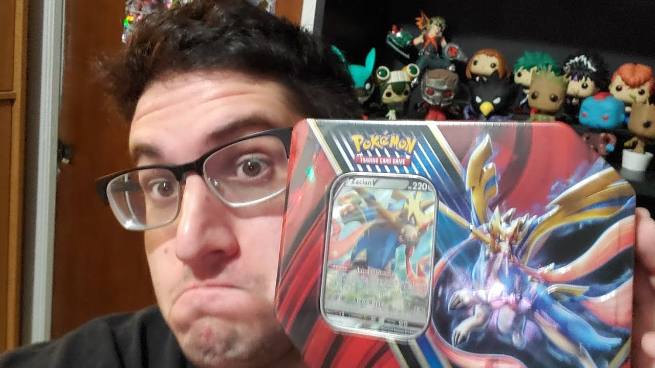 Zacian V tin with LAST. PACK. MAGIC!!