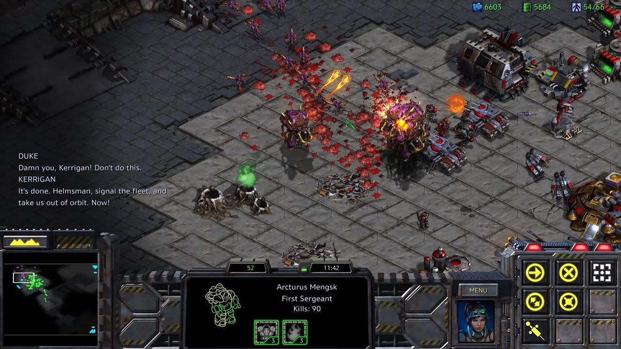 Kerrigan abandons Arcturus Mengsk to the Zerg on Tarsonis