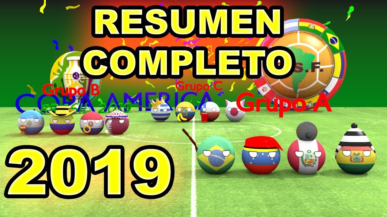 Resumen Copa America 2019 - Countryballs 3D animación