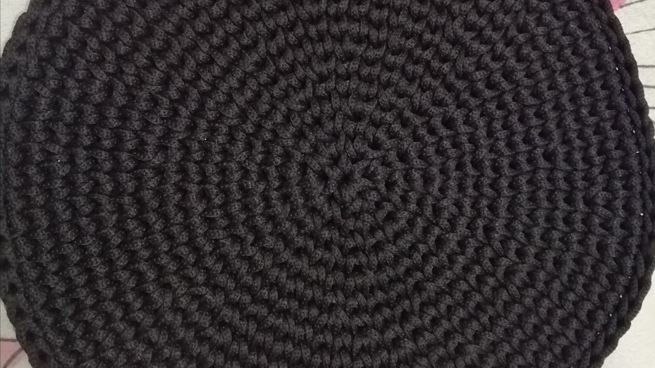 كروشيه 👜 طريقة عمل قاعدة دائريه بغرزة السنبله بطريقة سهله وبسيطة 🧶