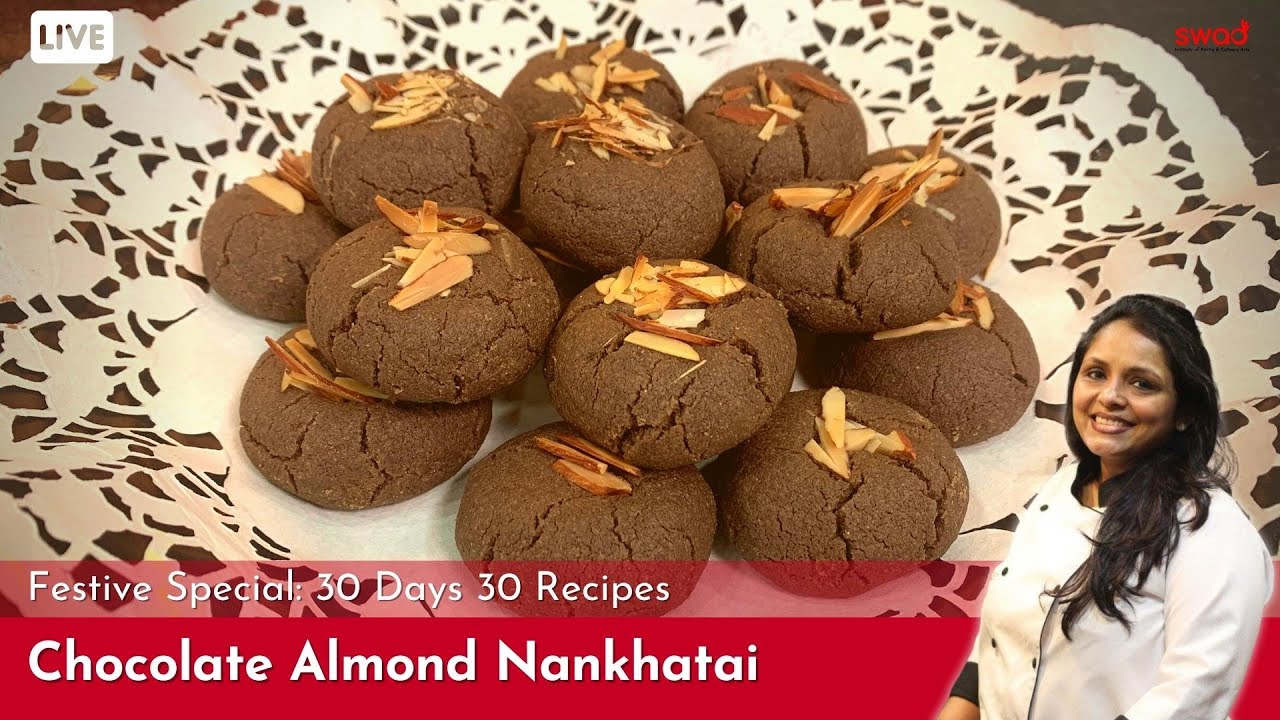 How to make Chocolate Almond Nankathai | Easy Homemade Nankathai | Eggless Recipe