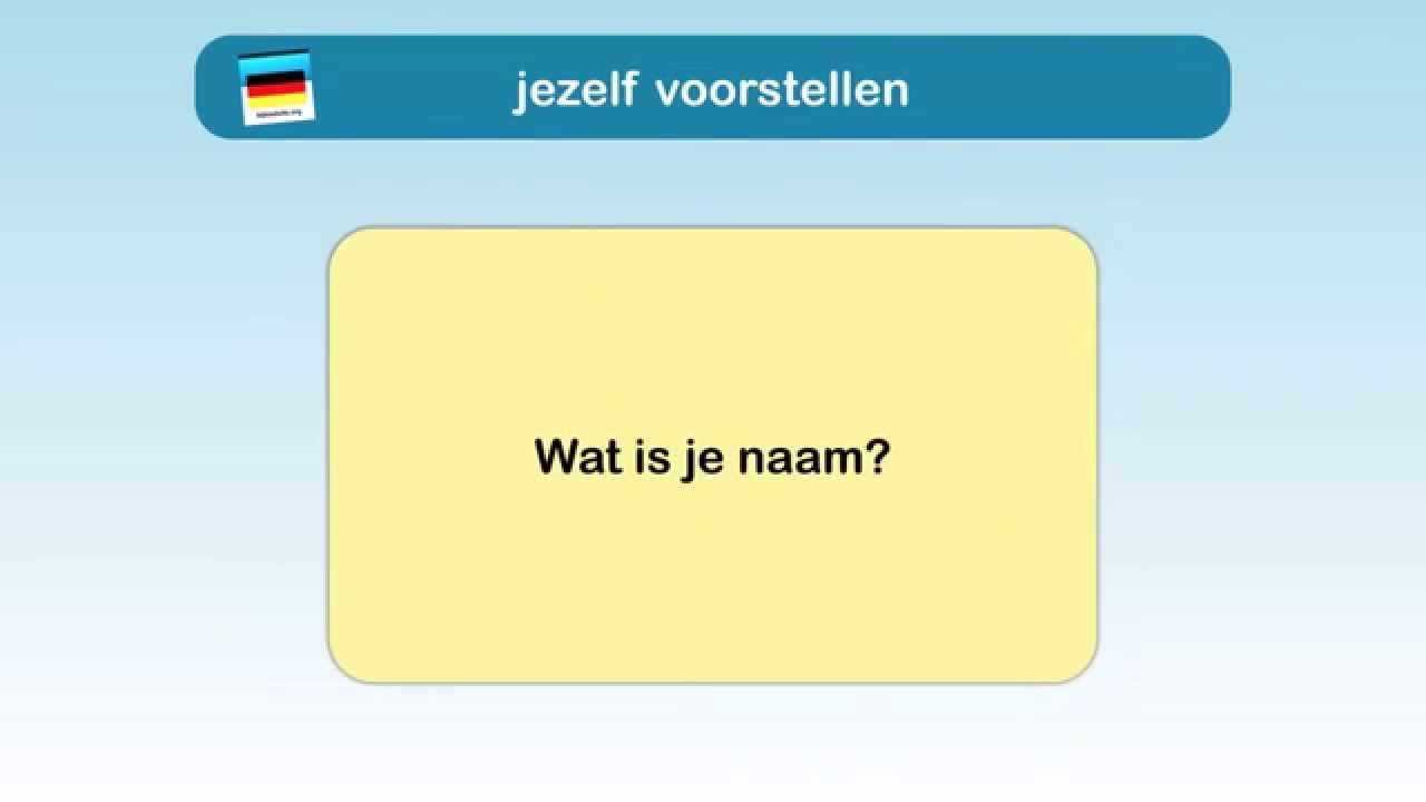Duits spreken: jezelf voorstellen deel 1