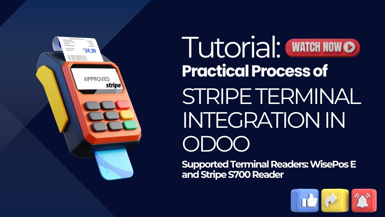 Stripe Terminal Odoo Integration|Use Stripe Terminal Sale and Invoice|WisePOS E Reader|S700 Reader