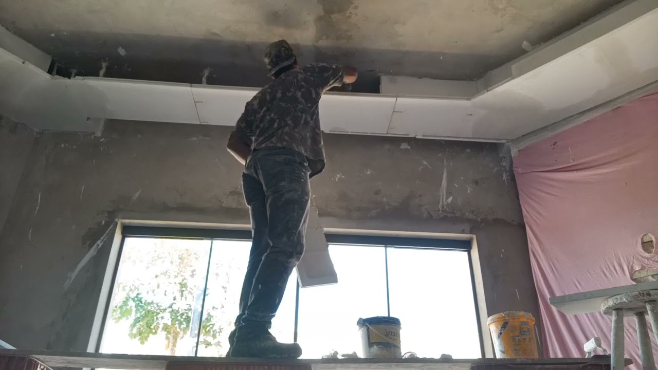 Como fazer cortineiro de gesso na sanca !