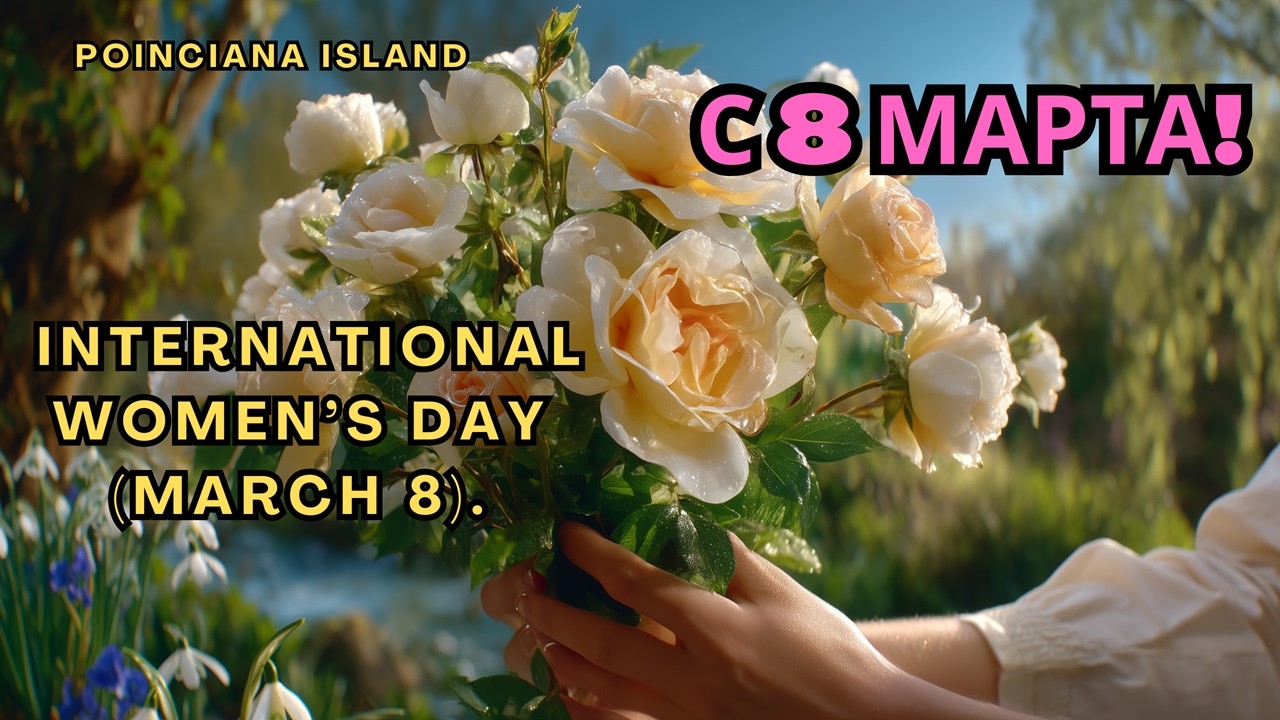 8 Марта The Happiest Day of the Year 🌸Beautiful International Women’s Day Song | White Roses for You