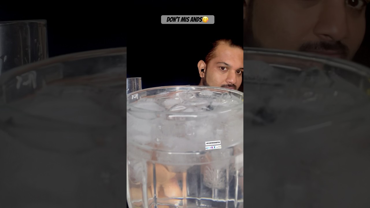 COLD ICED🥶🧊 WATER💦 Anyone Thirsty ?😋 #satisfying #sleep #asmr #shorts
