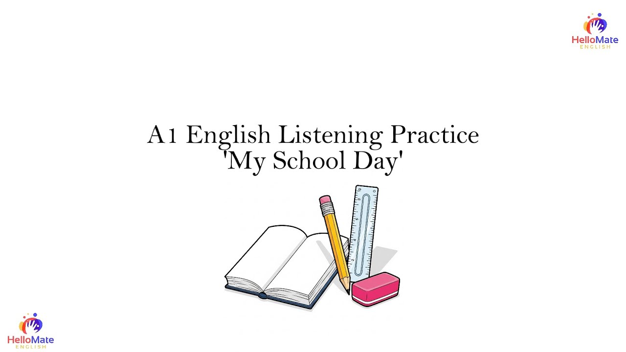 A1 English Listening Practice - 'My School Day'