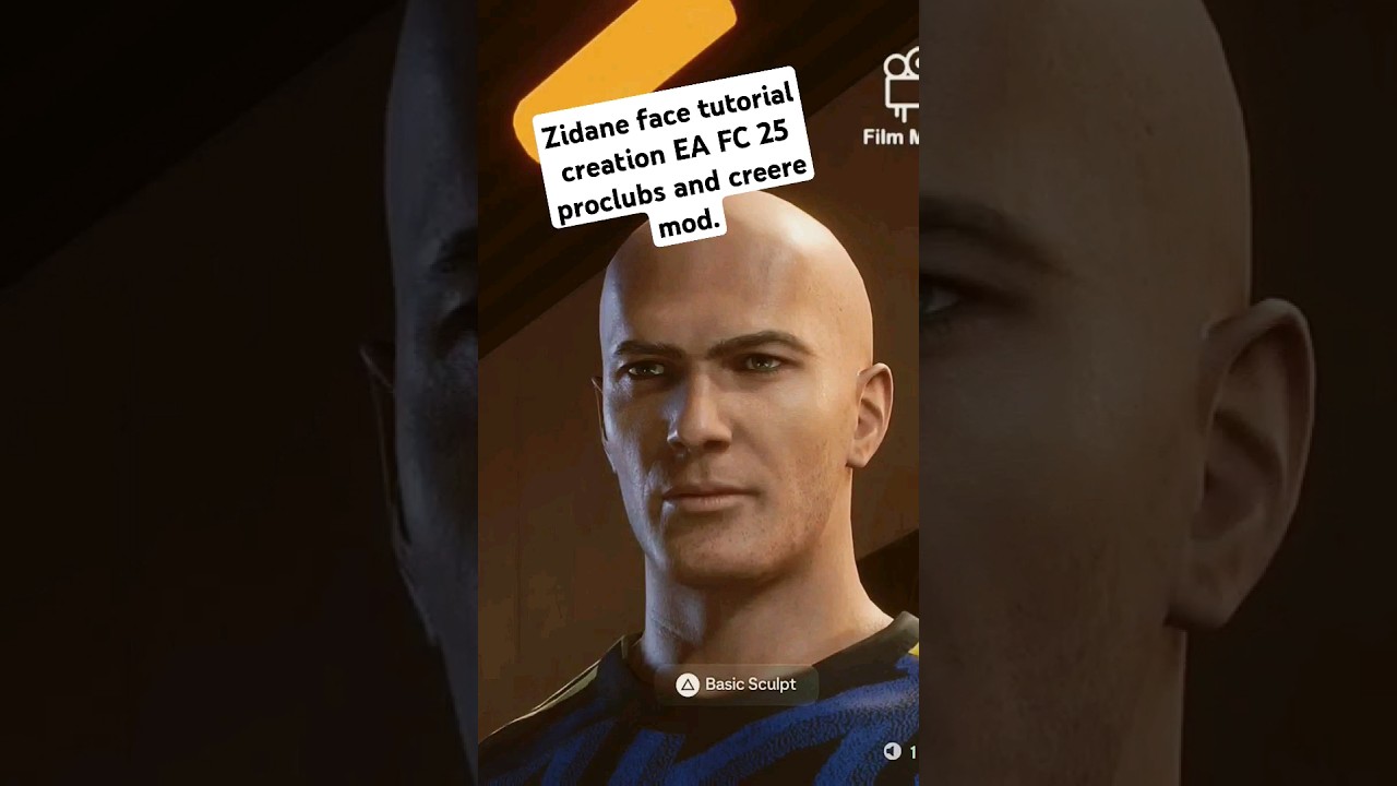 Zinedine Zidane face tutorial creation EA FC 25 proclubs and creere mod.
