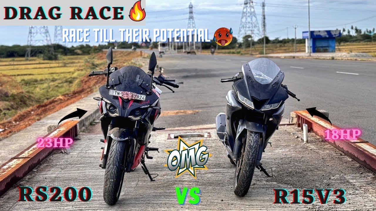 Bajaj Rs200 против Yamaha R15v3 — дрэг-рейсинг🔥/Гонка на пределе возможностей💪/Результаты?/Давайт...