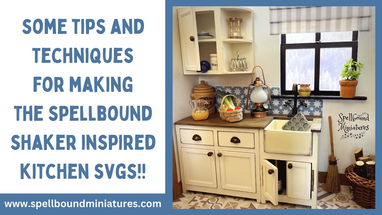 Cricut Maker Dollhouse Miniature Shaker Inspired Kitchen Cabinet SVG Tips and Tricks