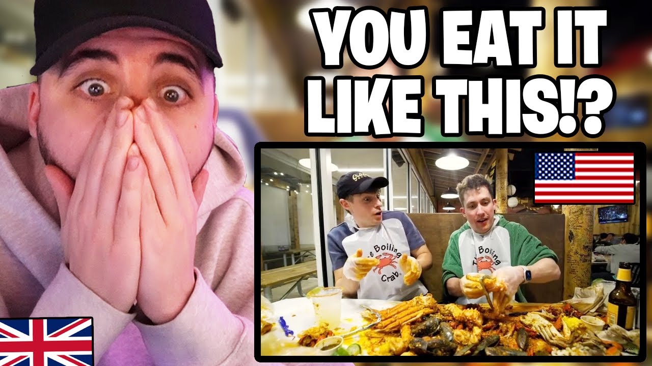Brit Reacts to Brits Try REAL American Seafood Boil!