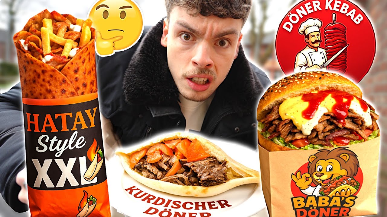 Ich TESTE 1 TAG DÖNERLÄDEN die mir von ZUSCHAUERN EMPFOHLEN wurden (mit HATAY Dürüm & BABA'S 🥙🤔)