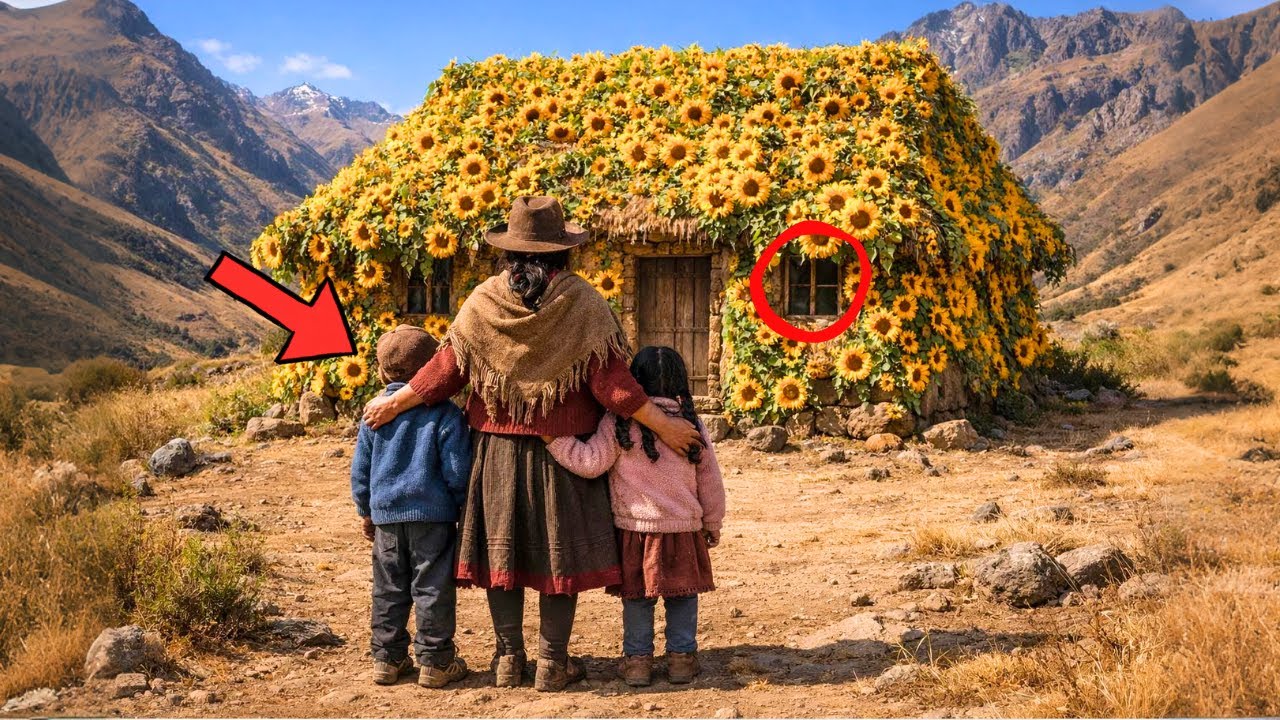La Viuda Pobre Huyó A Una Choza Cubierta De Girasoles — Pero Al Limpiar Un Vidrio Sucio...