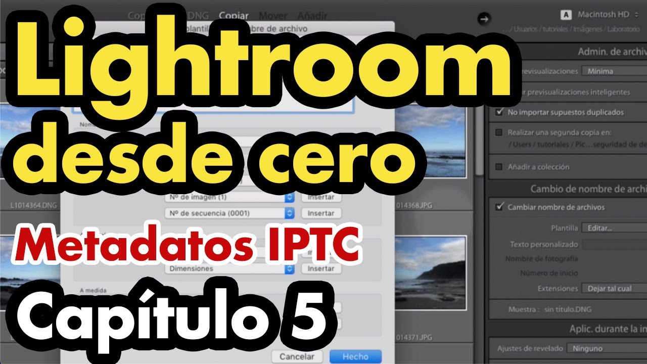 Curso de lightroom classic capitulo 5. Plantillas de metadatos IPTC