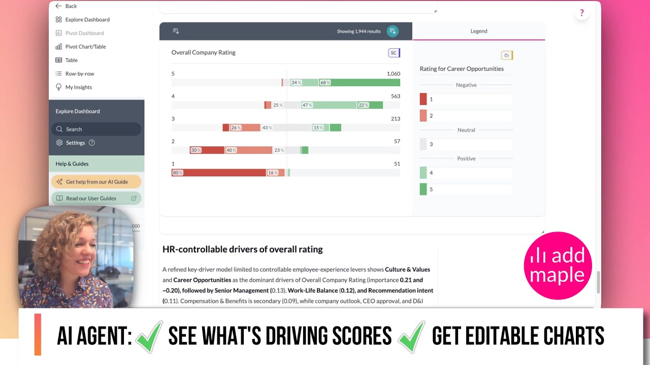 AI Agent - Ask the question. Get the drivers. Get editable charts you can actually use!