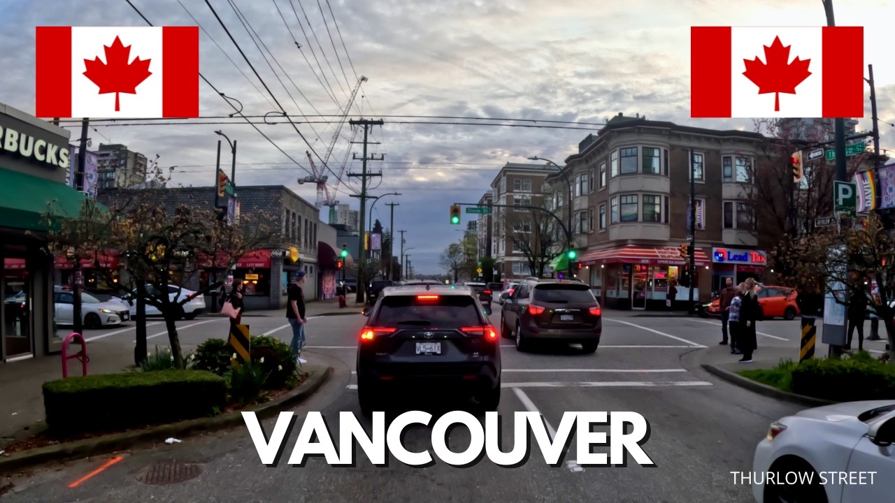 Evening Drive from Vancouver to Surrey | 4K City Drive in Real-Time
