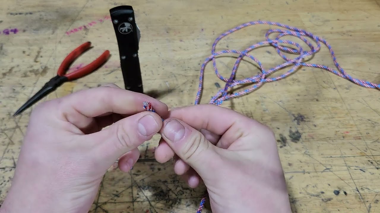 Fitting 550 Paracord Through A Microtech Lanyard Hole