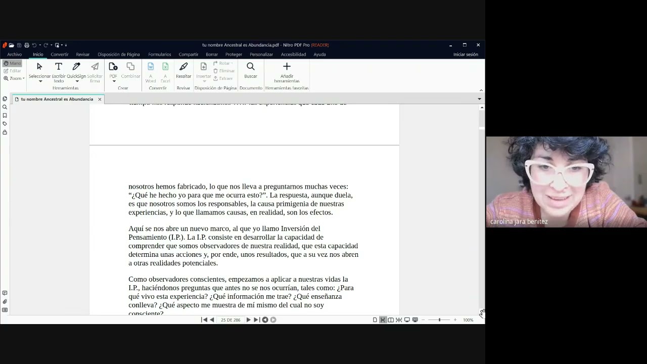 Sesión 3 Club del libro. Lectura libro Tu Nombre Ancestral es Abundancia