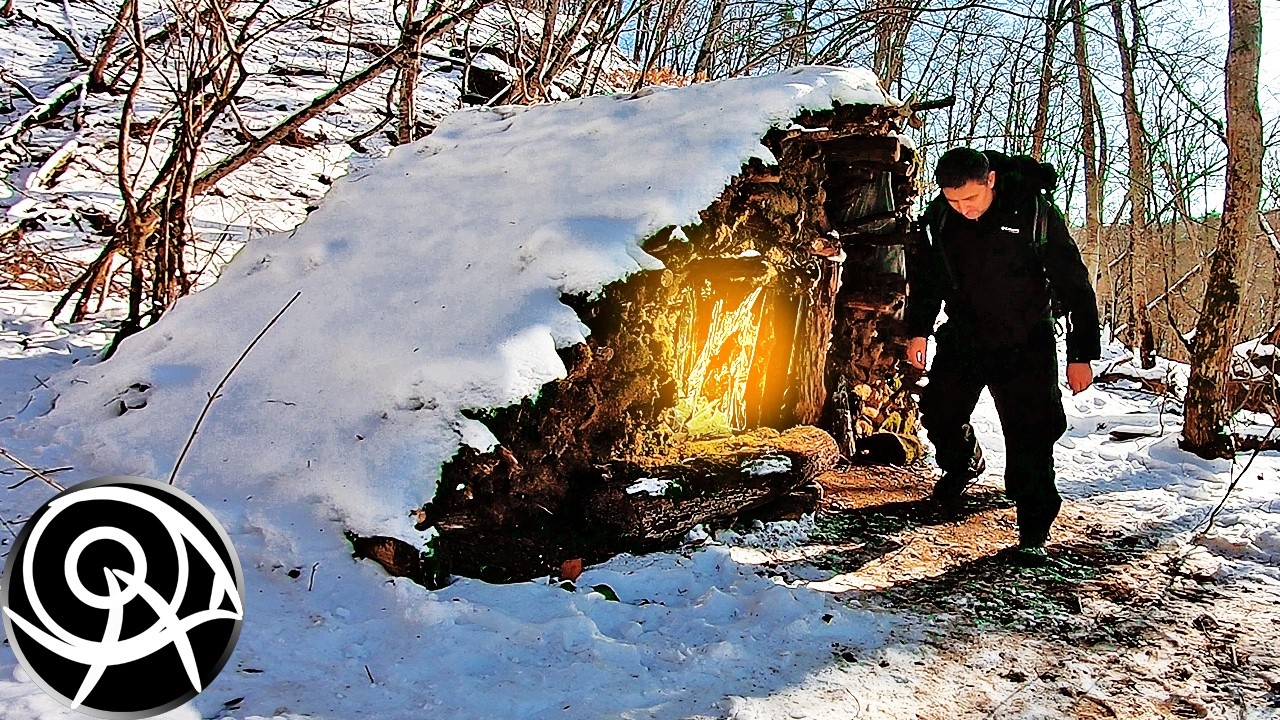 Один живу в Зеленой Хижине зимой |4| Выживание и бушкрафт в укрытии в глуши: пожар, готовка, ремонт