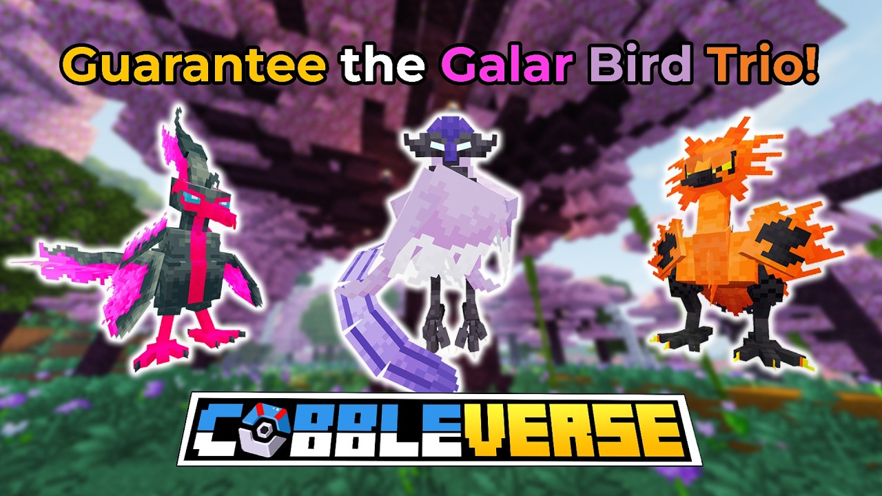 Guarantee the Galarian Bird Trio in Cobbleverse!