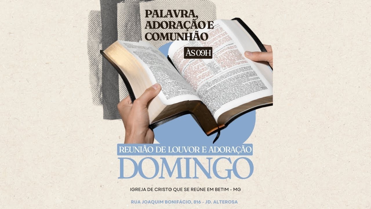 Reunião de Louvor e Adoração ao Senhor na Igreja de Cristo que se Reúne em Betim-MG -  (15/03/2026)⛪