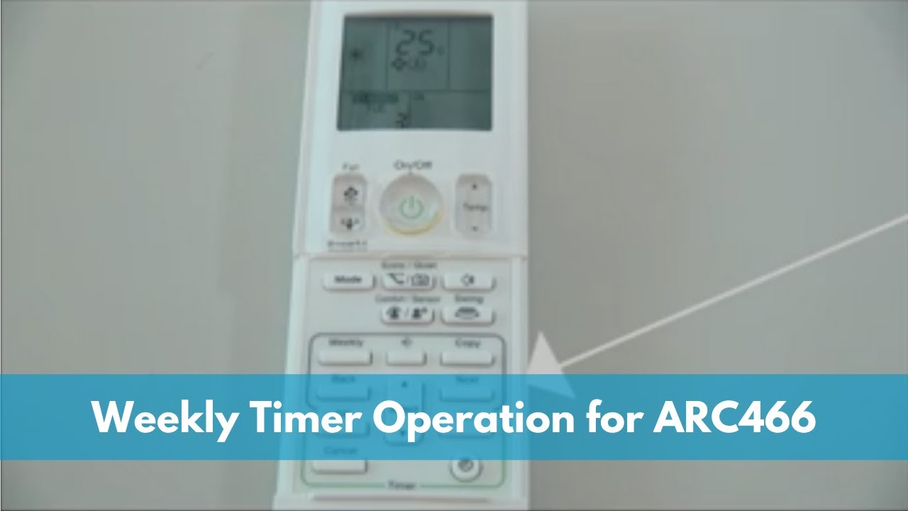 Еженедельный таймер для ARC466 | Daikin Singapore