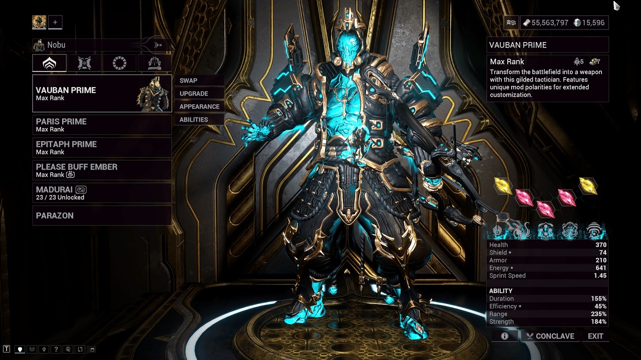 Warframe Maximum Investment - Vauban Prime | The Old Peace