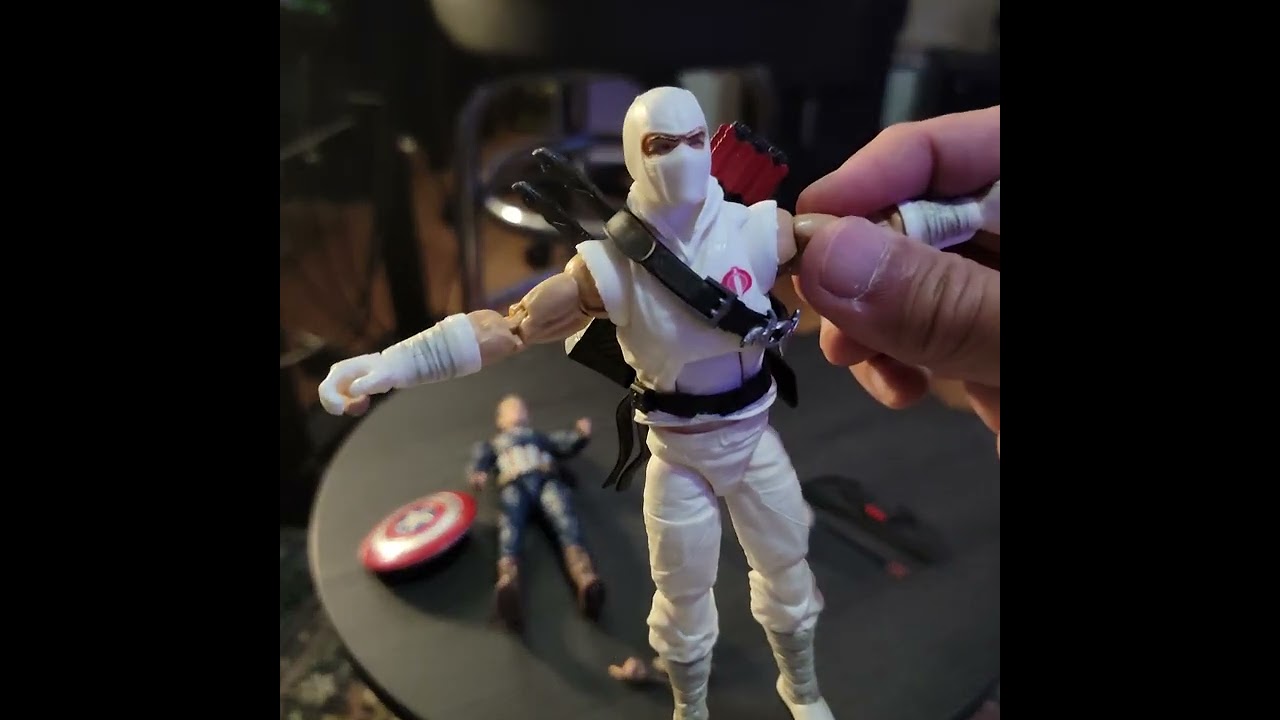 Marvel Legends:Captain America and G.I. joe classified series Stormshadow. 
