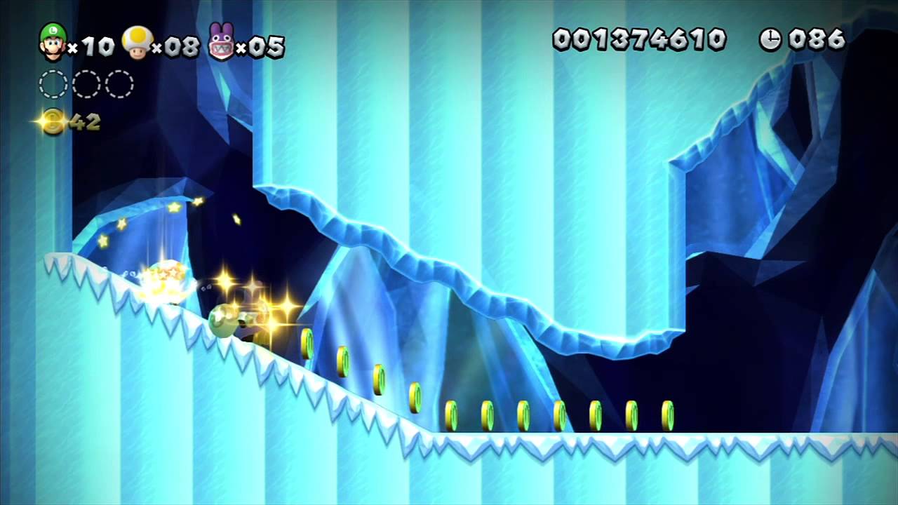New Super Luigi U Multiplayer Playthrough - Frosted Glacier