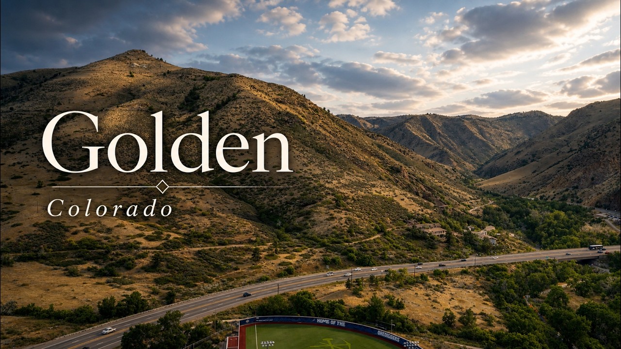 Golden Colorado | History, Clear Creek & Front Range Views (4K Aerial)