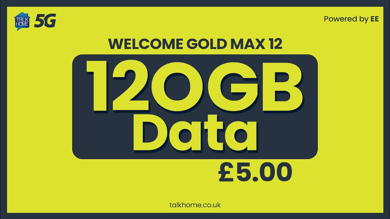 Get 120GB data for just &pound;5 - Exclusive SIM-only deal - Talk Home Mobile