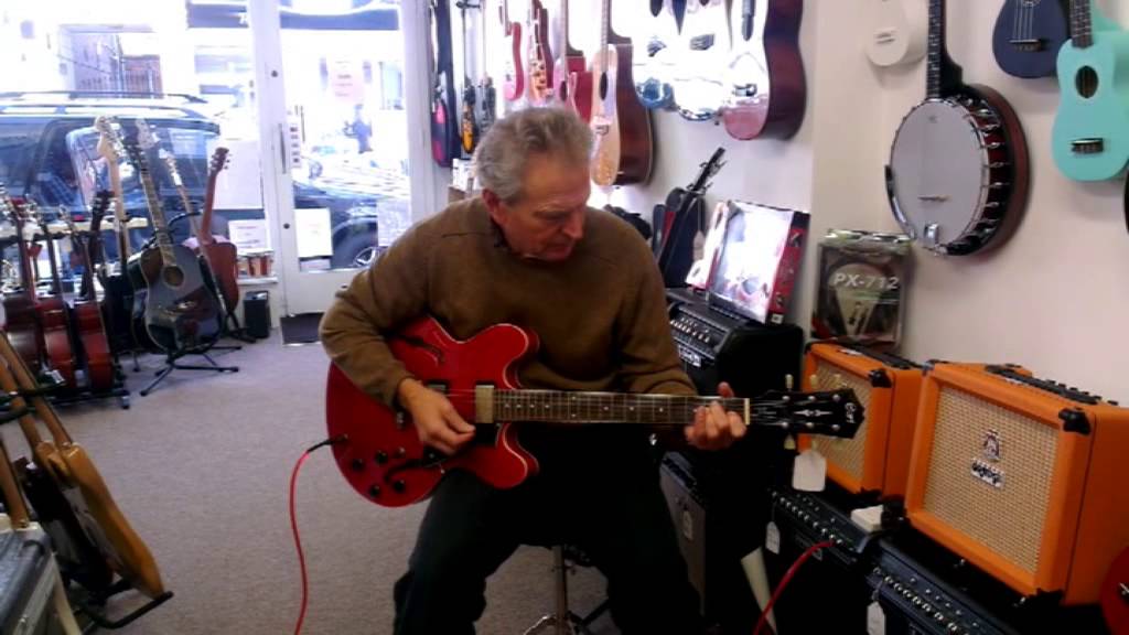 Cort source semi acoustic guitar tested by stuart at horley guitars.