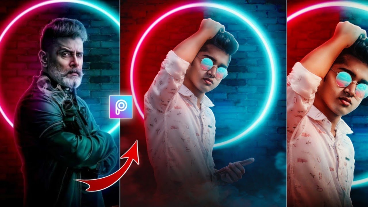 Ring Light Dual Tone Picsart Photo Editing Step By Step | Neon Rim Light Viral Editing Tutorial