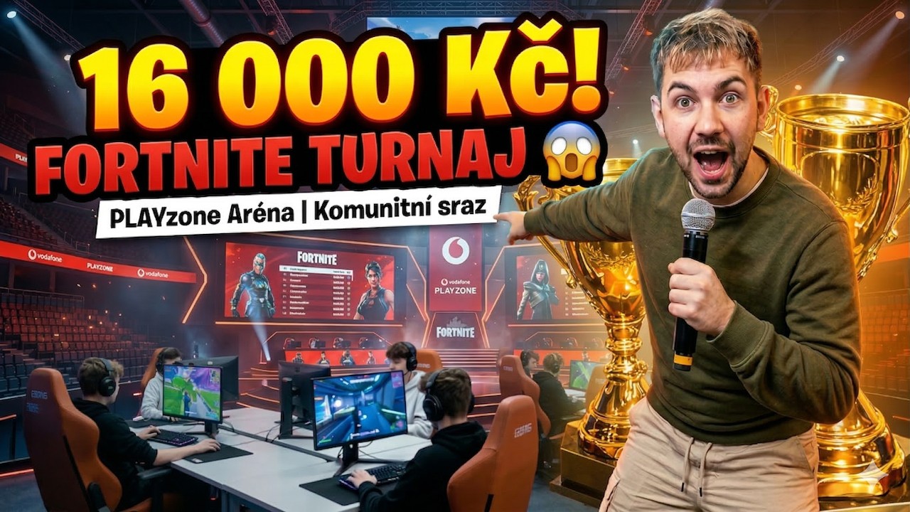 Uspoř&aacute;dal jsem Fortnite TURNAJ o 16 000 Kč v PLAYzone Ar&eacute;ně! 😱 Komunitn&iacute; sraz