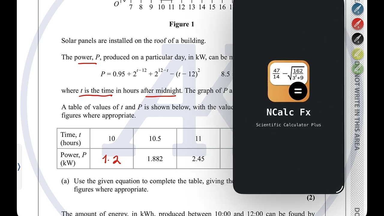 IAL Mathematics Edexcel Pure 2 (WMA12) - 2021 Jan - Q7 Trapezium rule