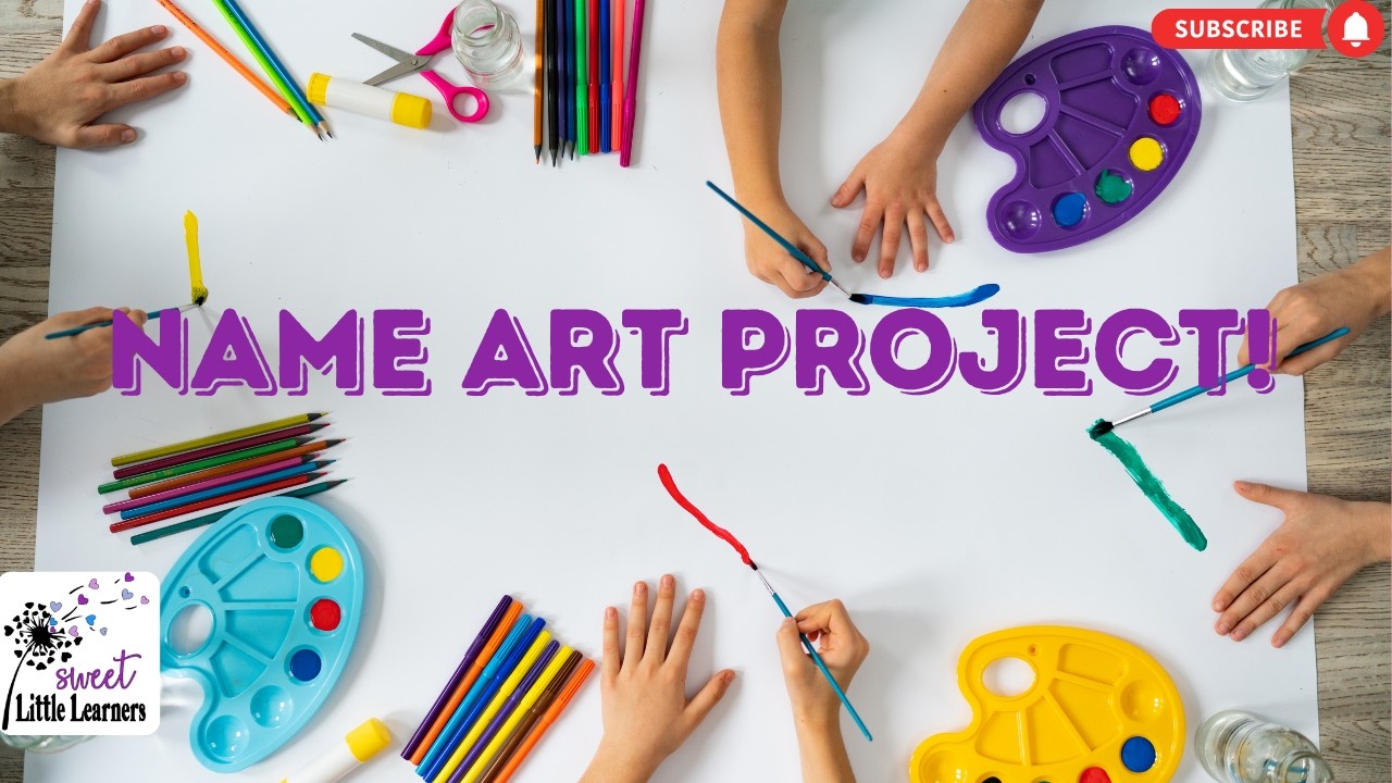 Kindergarten Art Activity | Name Art Project (Creative Literacy & Fine Motor Skills)