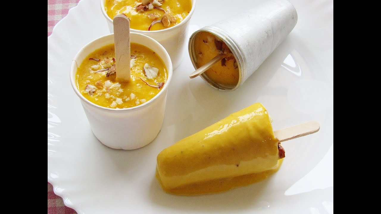 Mango Kulfi - No Cook Easy Mango Kulfi Recipe - Indian Mango Ice Cream - Indian Recipes - Nisa Homey